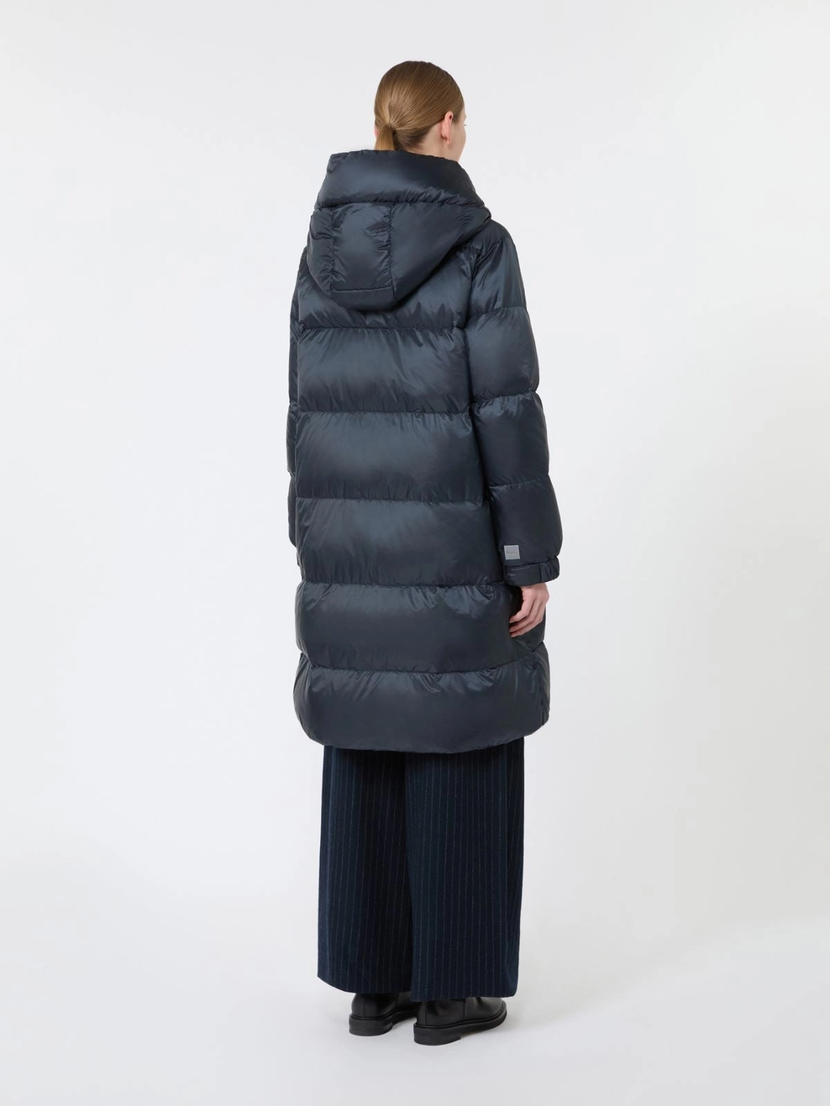 MAX MARA THE CUBE<BR/>Imbottito midi ampio in tela trapuntata antigoccia - Blu notte MTCMARTE 008 MAX MARA THE CUBE