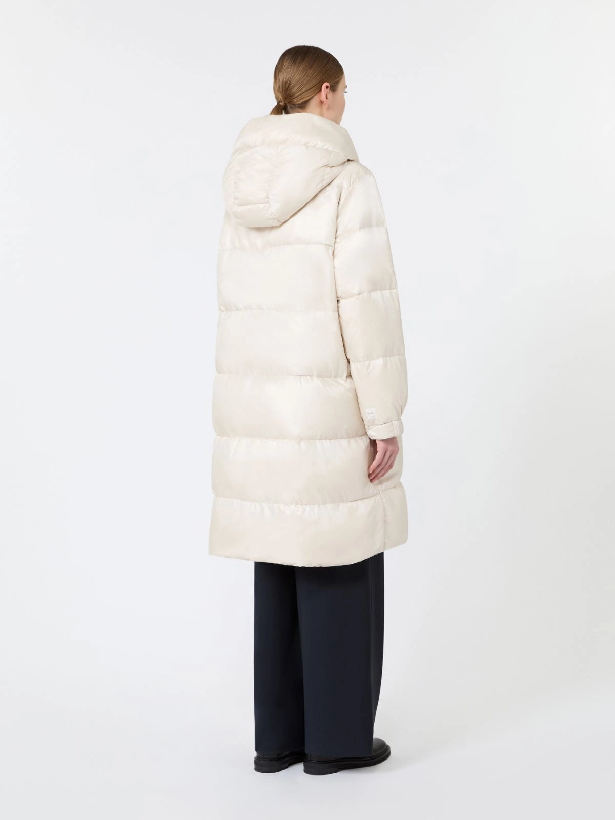 MAX MARA THE CUBE<BR/>Imbottito midi ampio in tela trapuntata antigoccia - Vaniglia MTCMARTE 033 MAX MARA THE CUBE