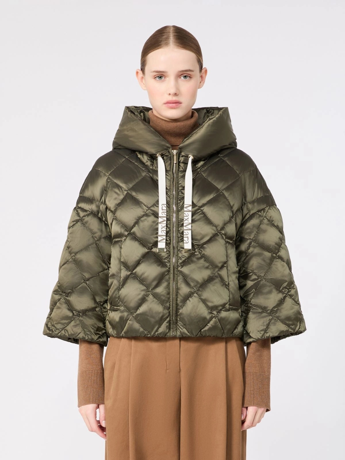 MAX MARA THE CUBE<BR/>Imbottito a cappa in tela cangiante antigoccia - Verde muschio MTCSISOFT 064 MAX MARA THE CUBE