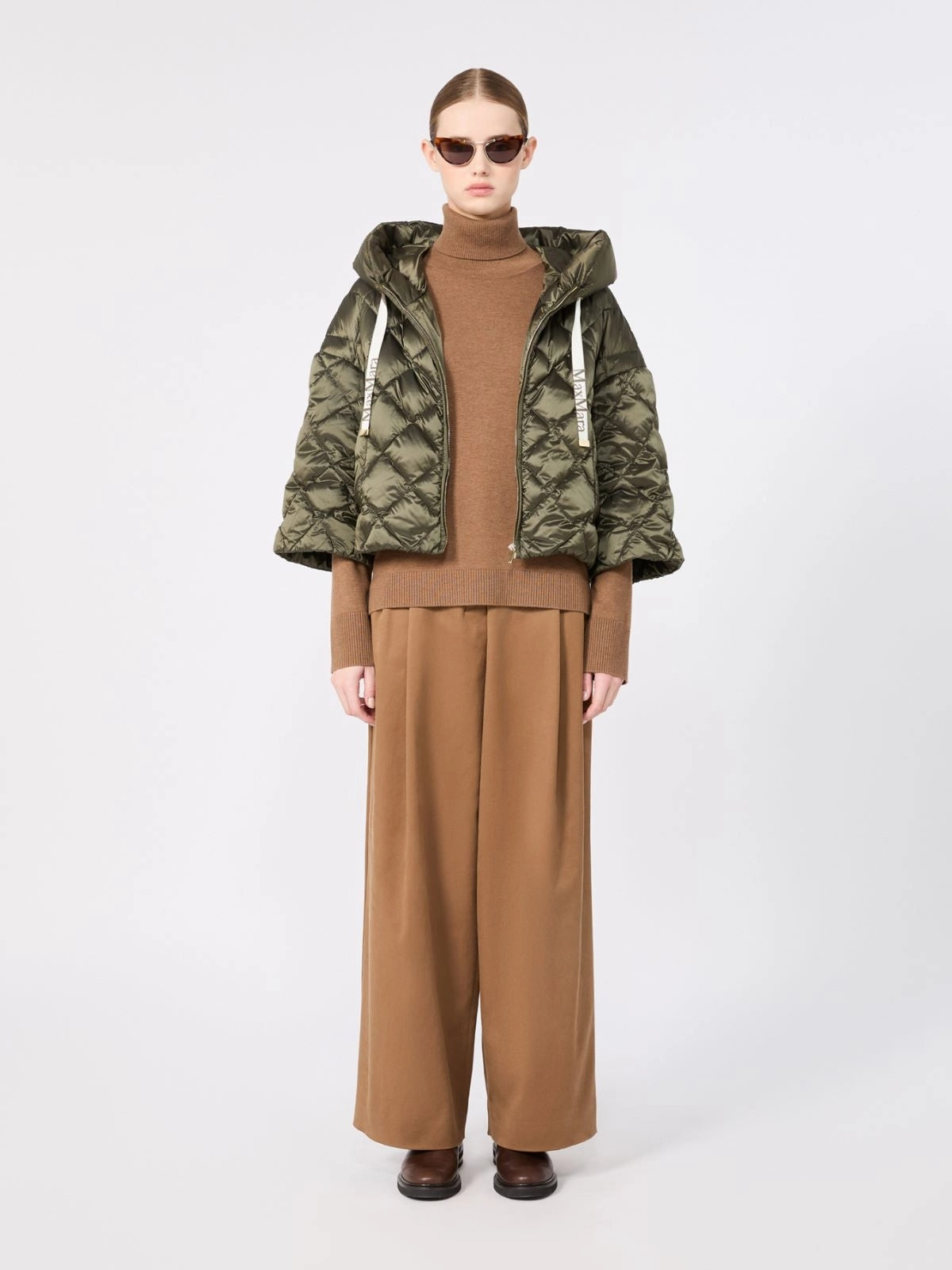 MAX MARA THE CUBE<BR/>Imbottito a cappa in tela cangiante antigoccia - Verde muschio MTCSISOFT 064 MAX MARA THE CUBE