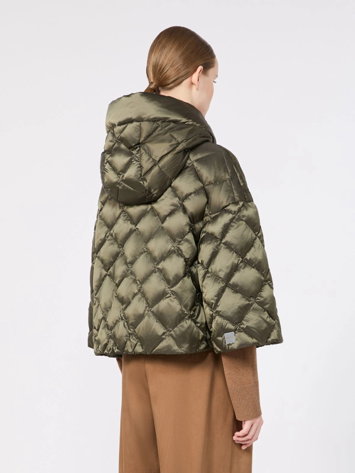 MAX MARA THE CUBE<BR/>Imbottito a cappa in tela cangiante antigoccia - Verde muschio MTCSISOFT 064 MAX MARA THE CUBE