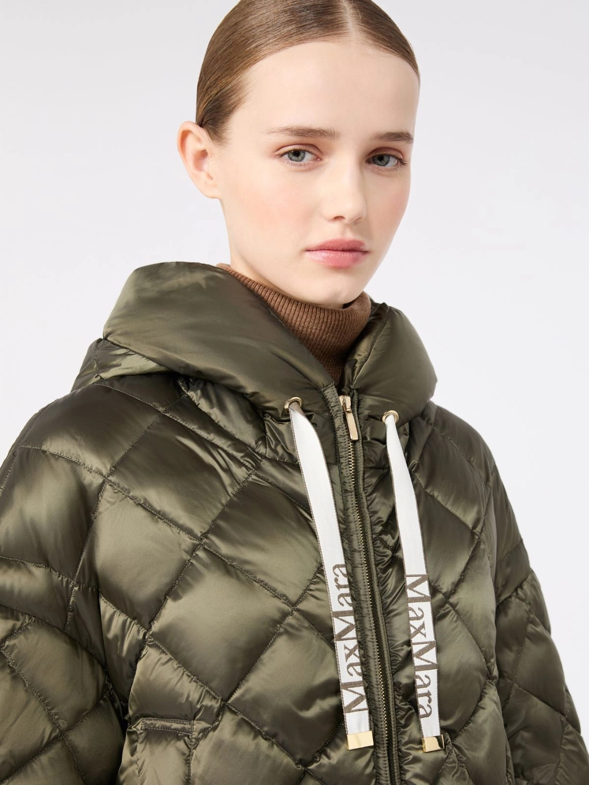 MAX MARA THE CUBE<BR/>Imbottito a cappa in tela cangiante antigoccia - Verde muschio MTCSISOFT 064 MAX MARA THE CUBE