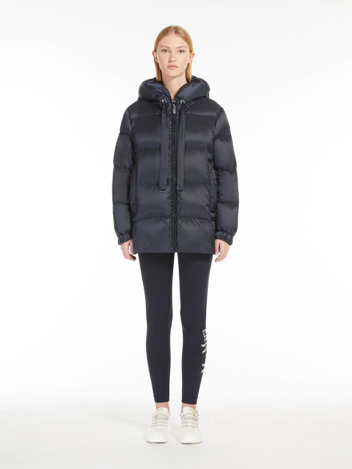 MAX MARA THE CUBE<BR/>Imbottito ampio in tela antigoccia - Blu notte SEIA 008 MAX MARA THE CUBE