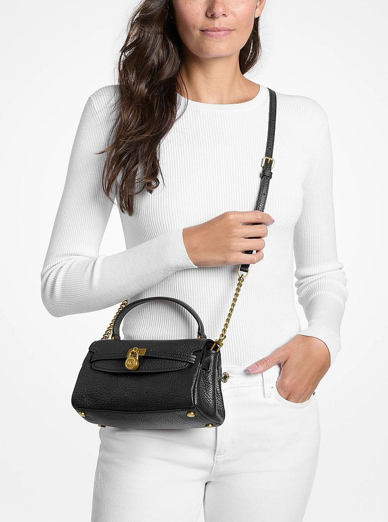 Borsa a Tracolla morbida Hamilton Moderne in pelle testurizzata extra-small<BR/> 32F6ANXC0E 001 MICHAEL KORS