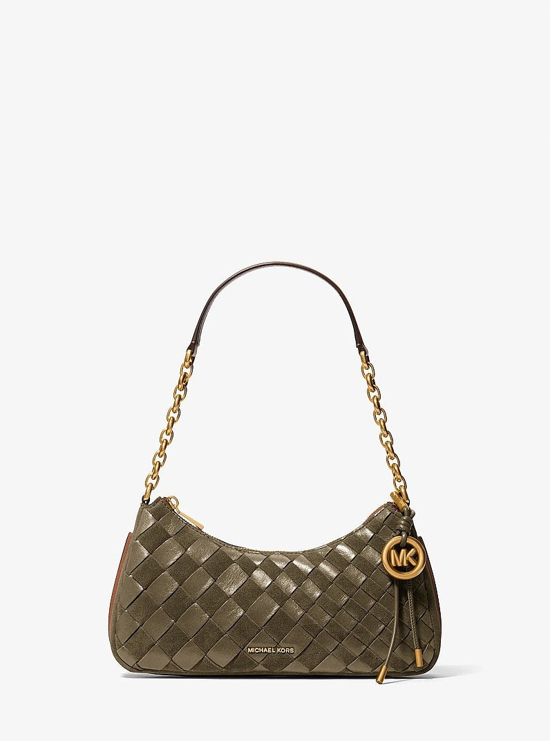 Pochette Nolita media in pelle intrecciata a mano con catena<BR/> 32F6AY5W6S 282 MICHAEL KORS