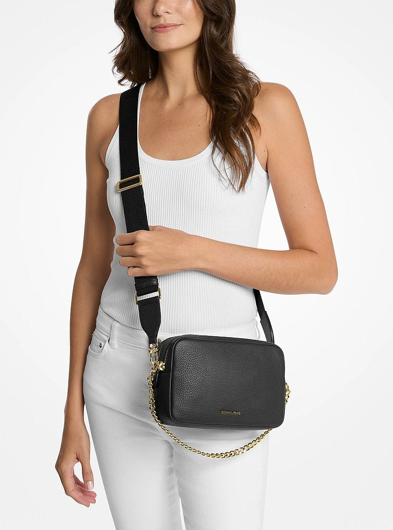 Camera bag a tracolla Bryant media in pelle martellata<BR/> 32S5GYTC5L 001 MICHAEL KORS