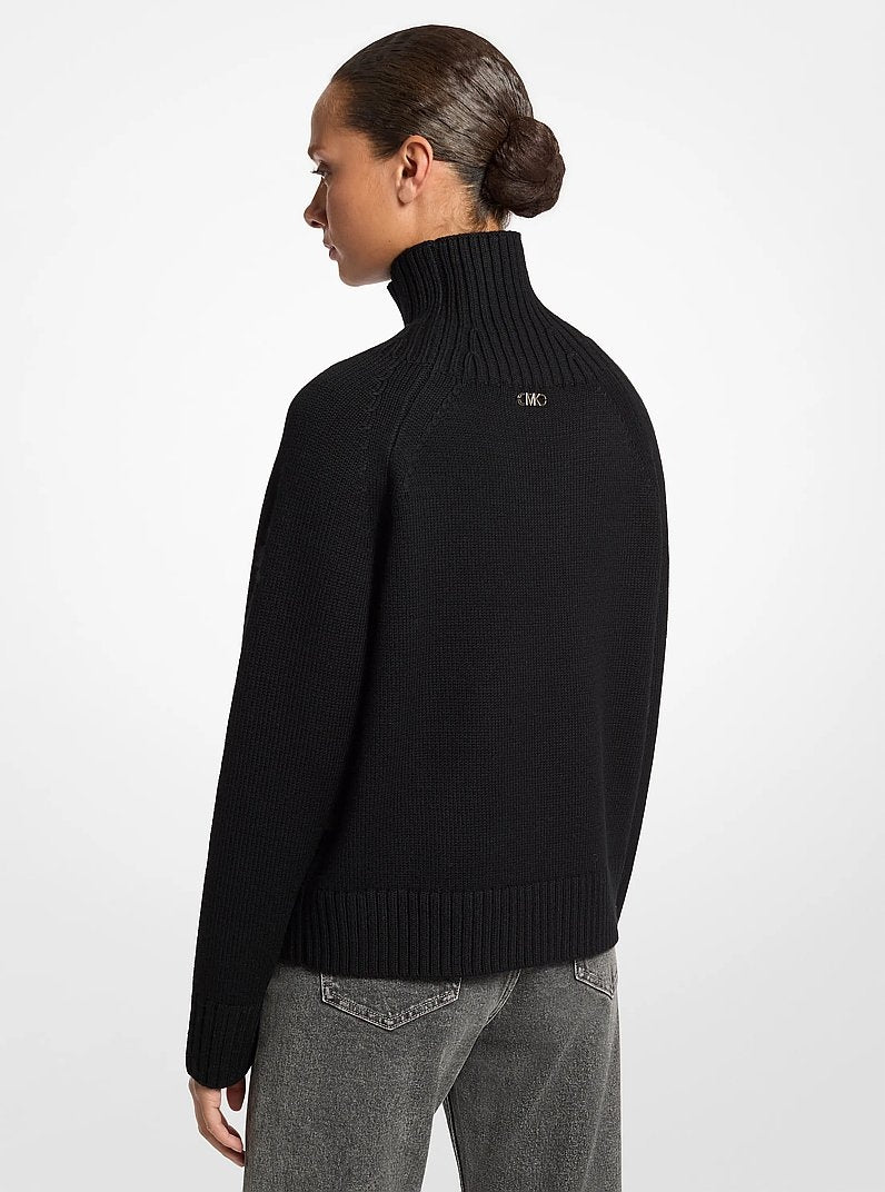 Pullover dolcevita in lana<BR/> MF661CGF2G 001 MICHAEL KORS