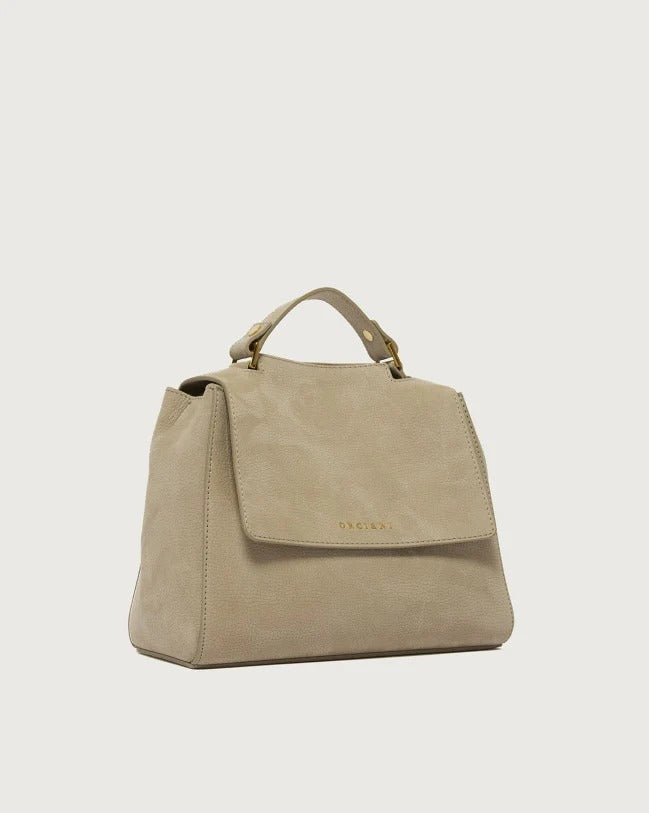 Borsa Sveva Nabucco Small a mano in pelle nabuk con tracolla B01999NBU ACACIA ORCIANI
