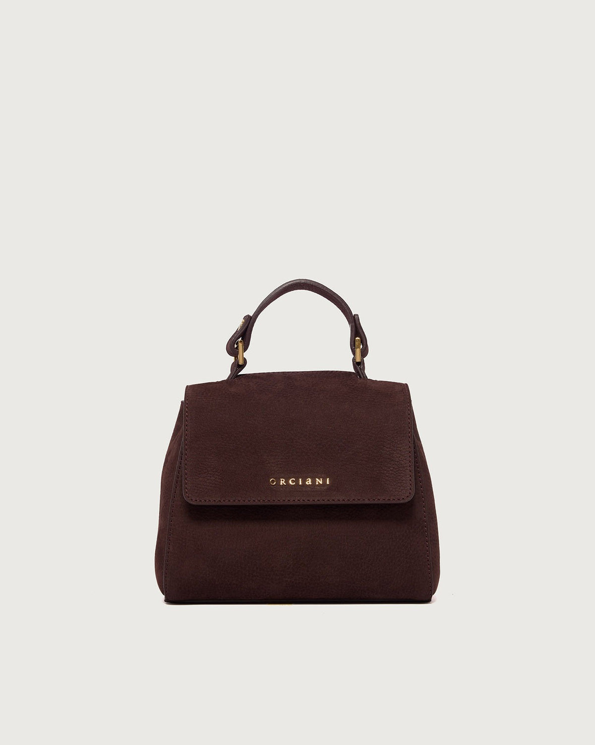 Borsa Sveva Nabucco Mini a mano in pelle nabuk con tracolla B02019NBU BURGUNDY ORCIANI