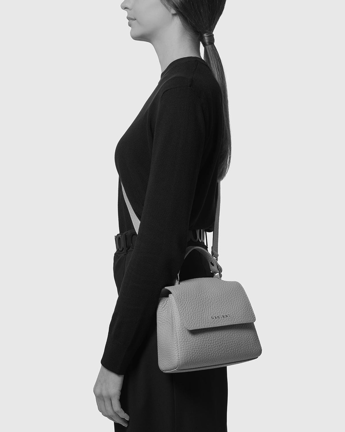 Borsa Sveva Nabucco Mini a mano in pelle nabuk con tracolla B02019NBU BURGUNDY ORCIANI