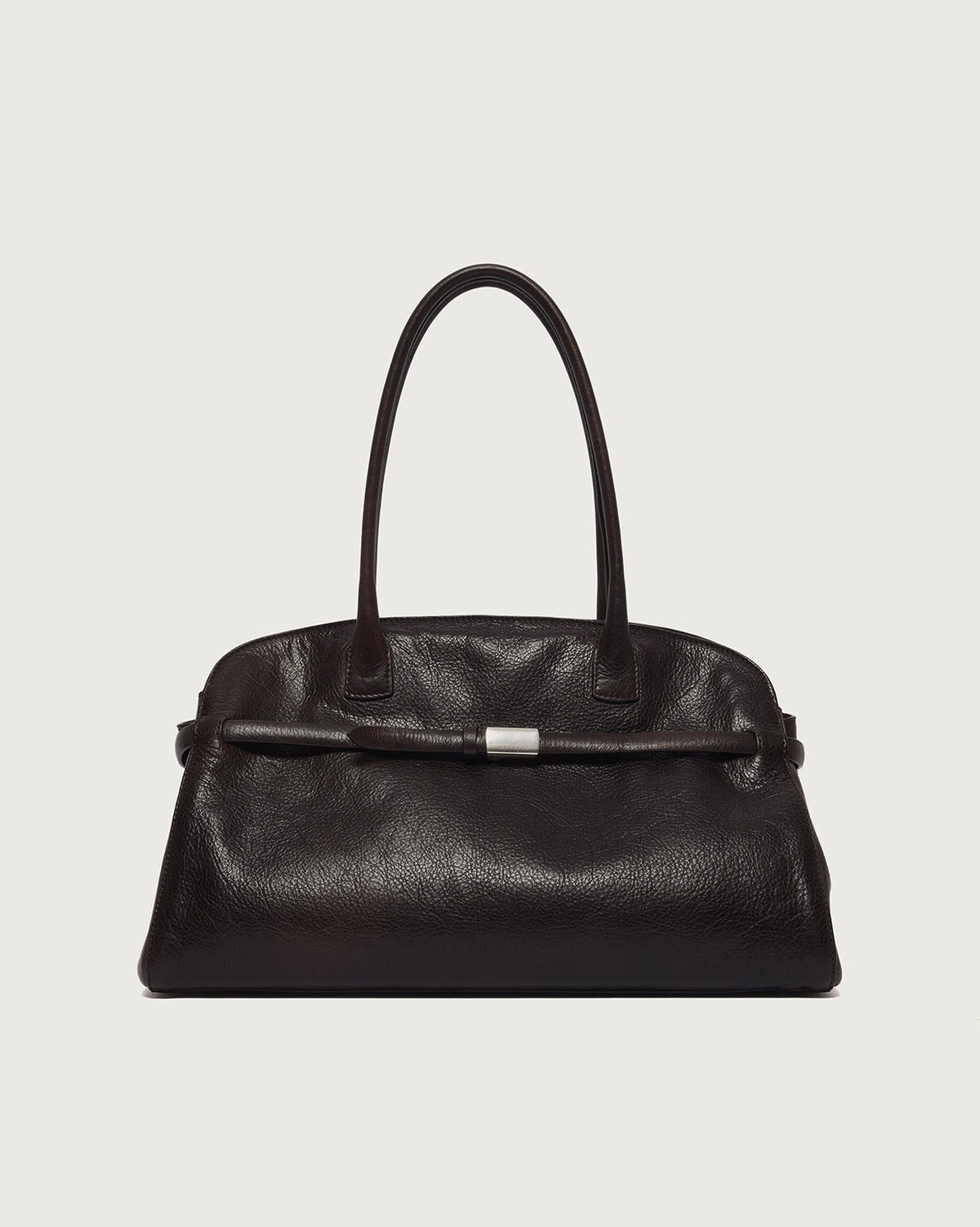 Borsa Aura Lagoon Large a spalla in pelle con tracolla B02201LGN MORO ORCIANI