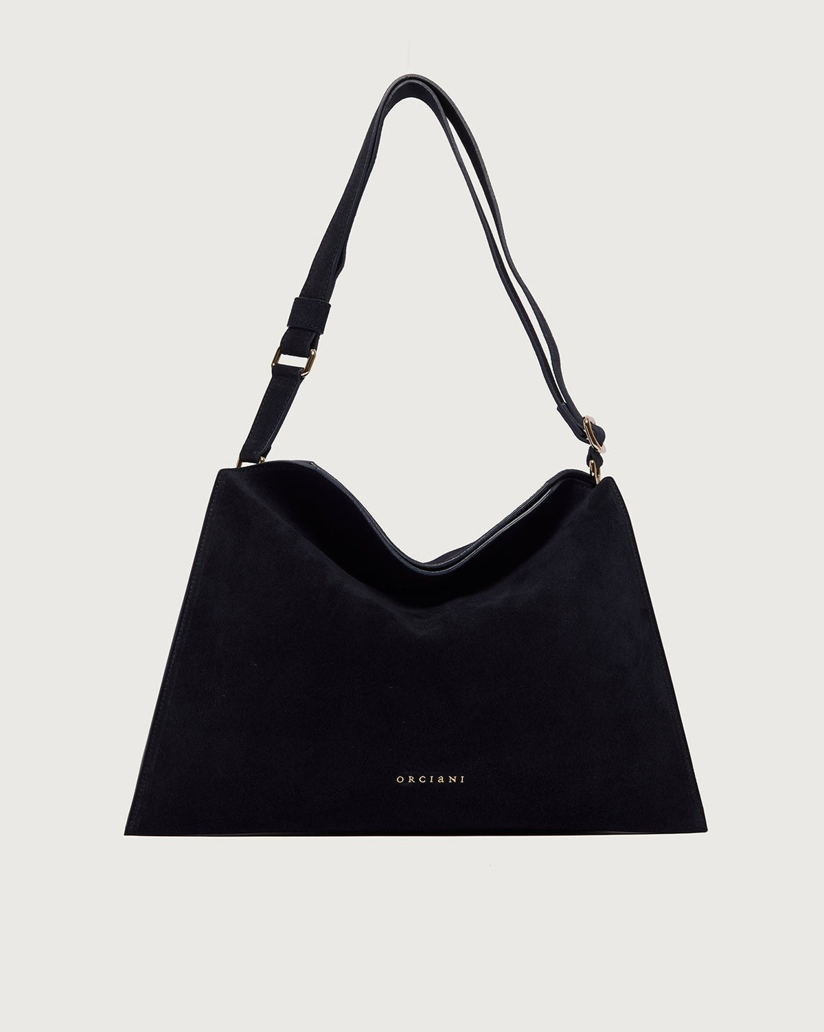 Borsa Trinity Peach Oro Midi a spalla in suede e cuoio B02231PEO BLU ORCIANI