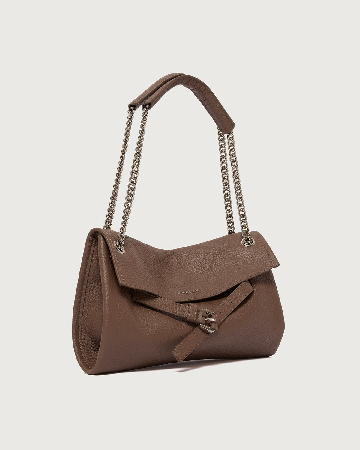 Borsa Venus Soft Small a spalla in pelle martellata<BR/> B02240SOF VISONE ORCIANI