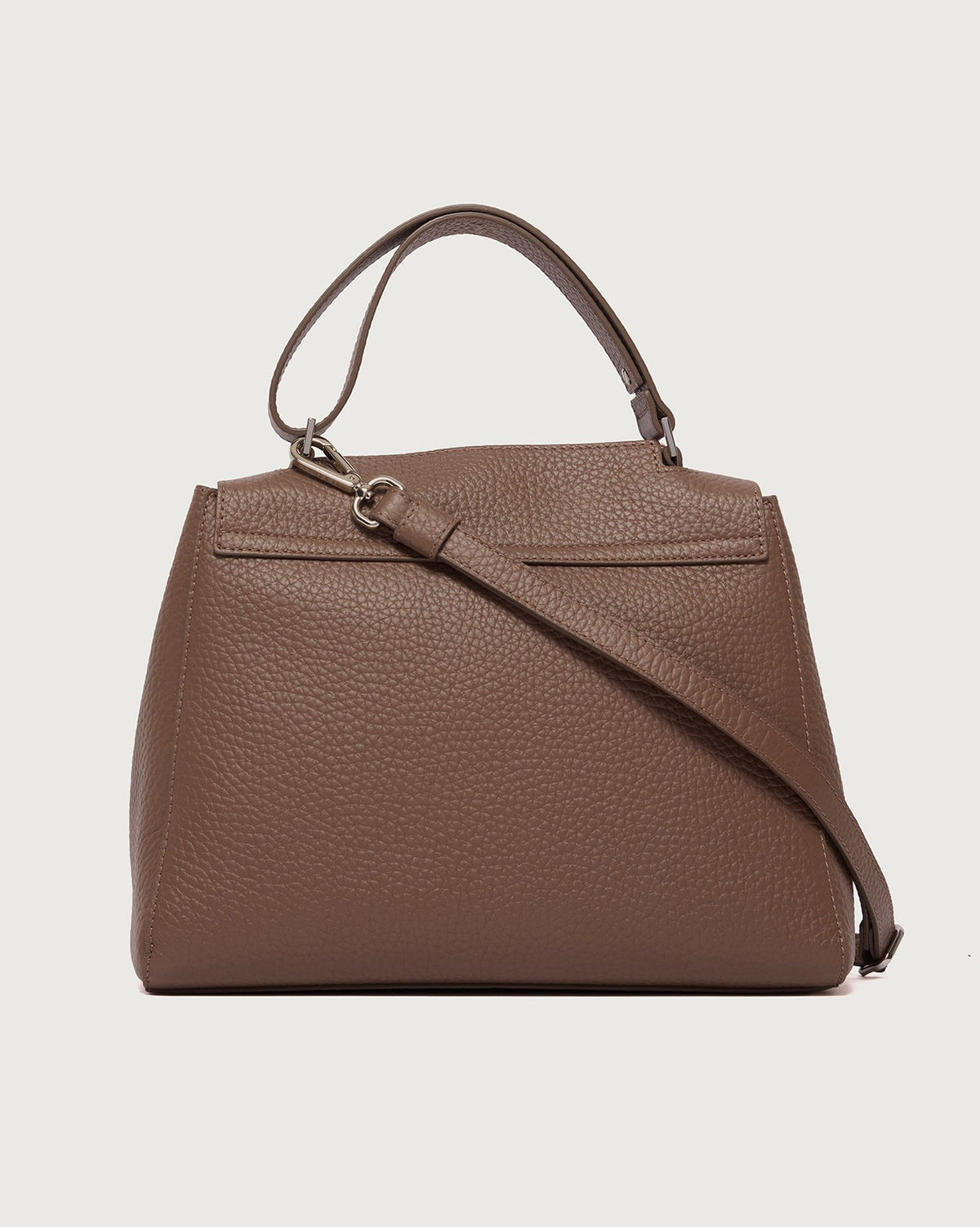 Borsa Sveva Soft Midi a spalla in pelle con tracolla<BR/> BT2006SOF VISONE ORCIANI