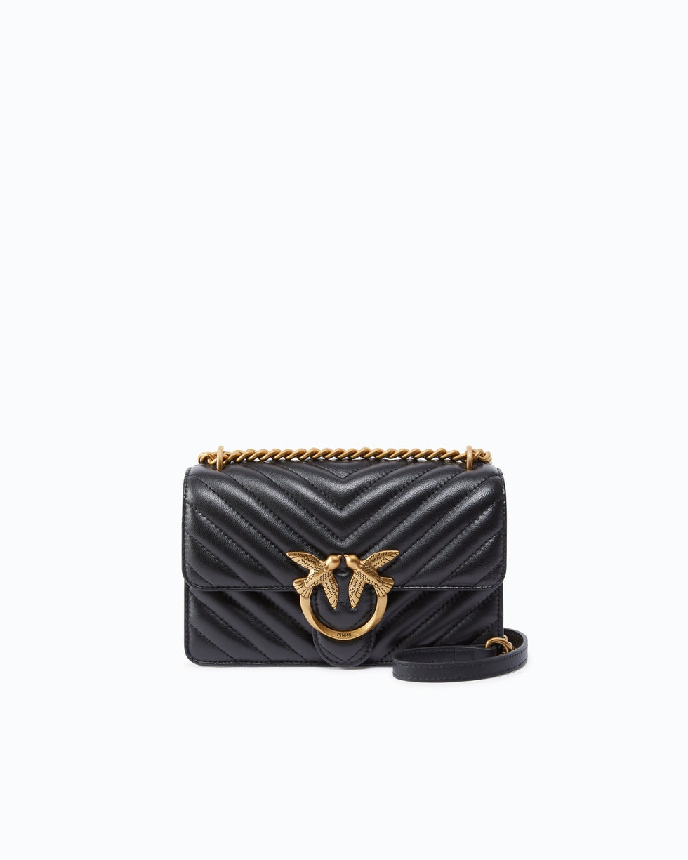 Borsa piccola a tracolla Love Bag One Chevron 100074A0GK Z99Q PINKO
