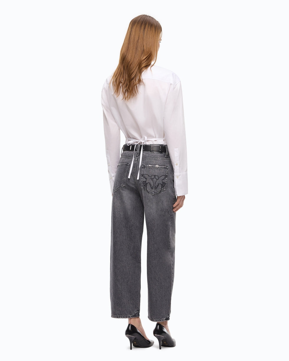 Jeans balloon in denim grigio estelle 103857A2RY PJ9 PINKO