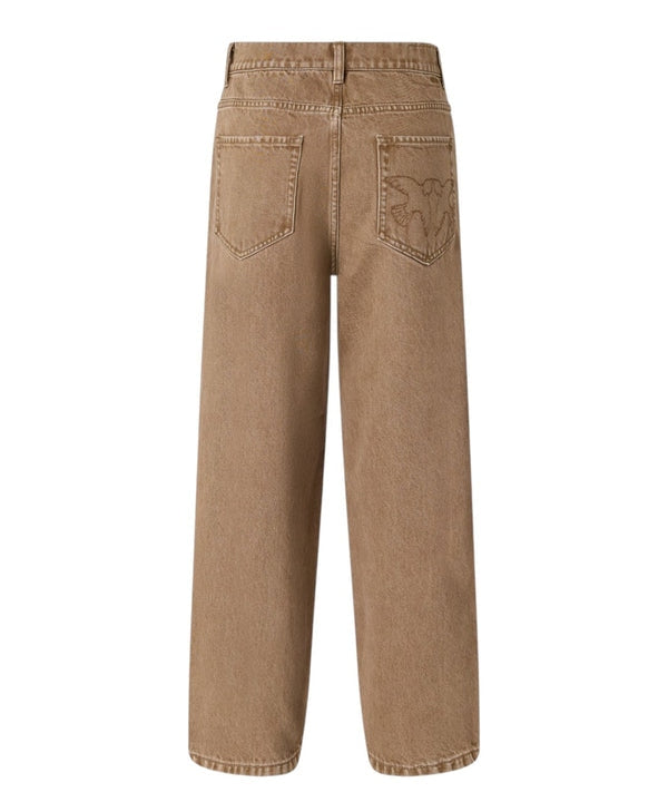 Pantaloni Pinko Egg Fit in Denim con Applicazioni 103857A3JM C88 PINKO