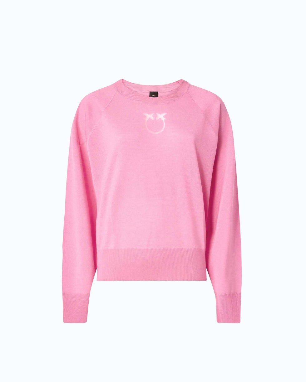 Maglia con logo Love Birds lanzarote 105417A18M O00 PINKO