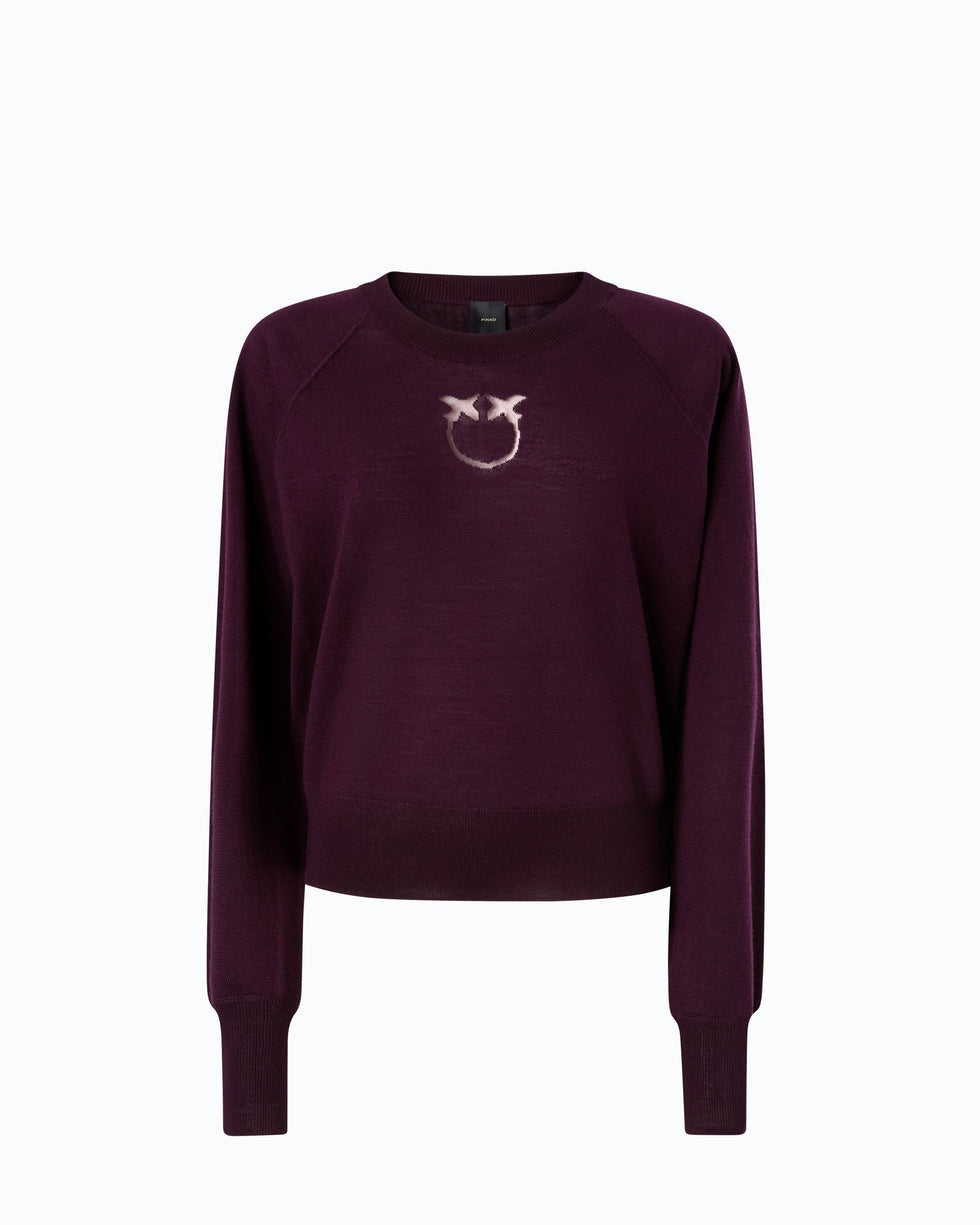 Maglia con logo Love Birds lanzarote 105417A18M W63 PINKO