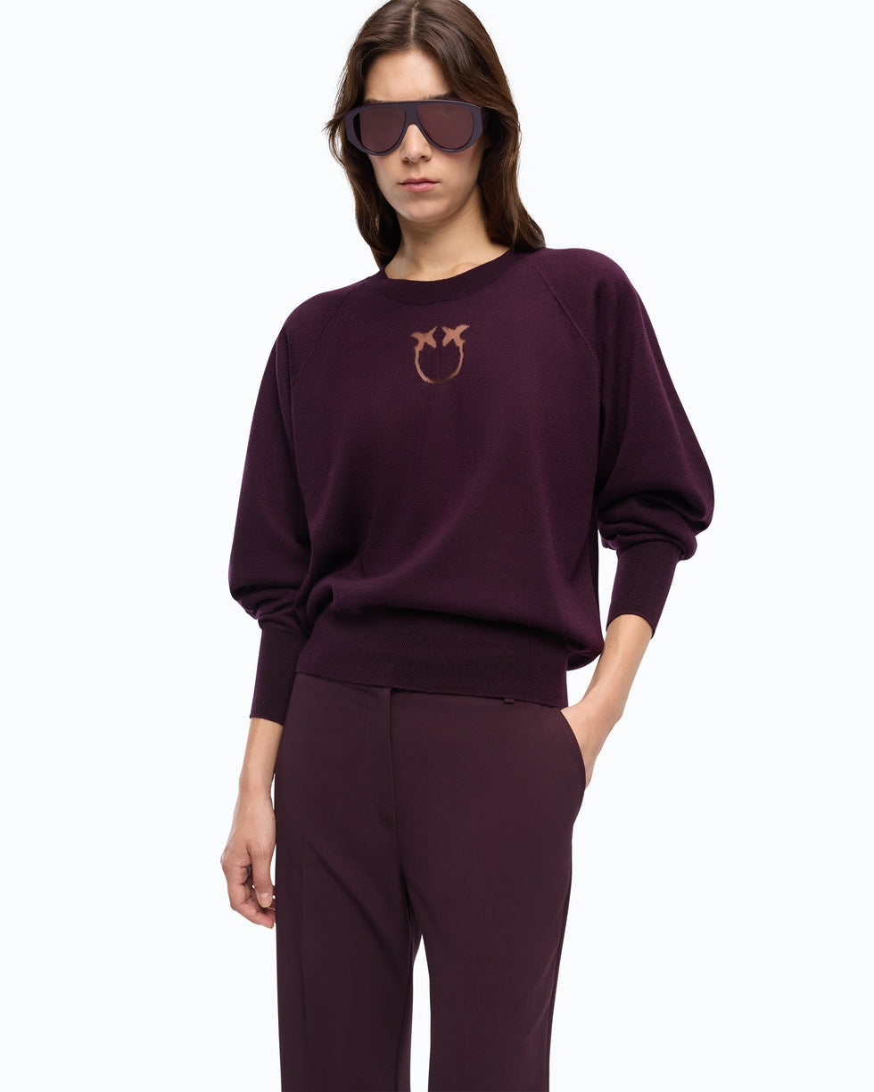 Maglia con logo Love Birds lanzarote 105417A18M W63 PINKO