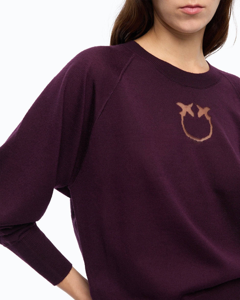 Maglia con logo Love Birds lanzarote 105417A18M W63 PINKO