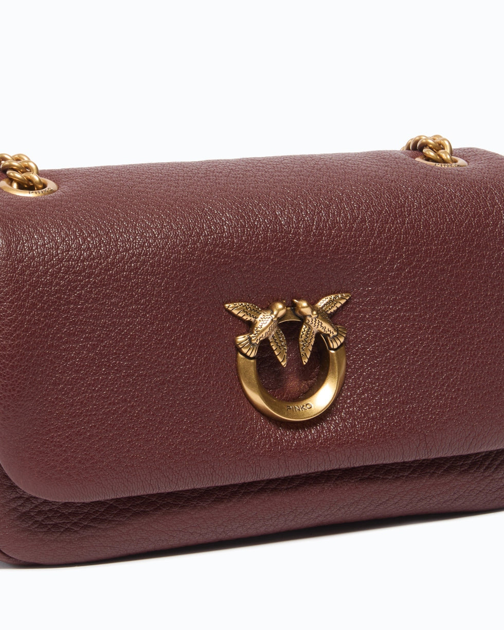 Borsa a tracolla Mini Love Bag Click Soft Horizontal in pelle fiore 107038A3CX L88Q PINKO