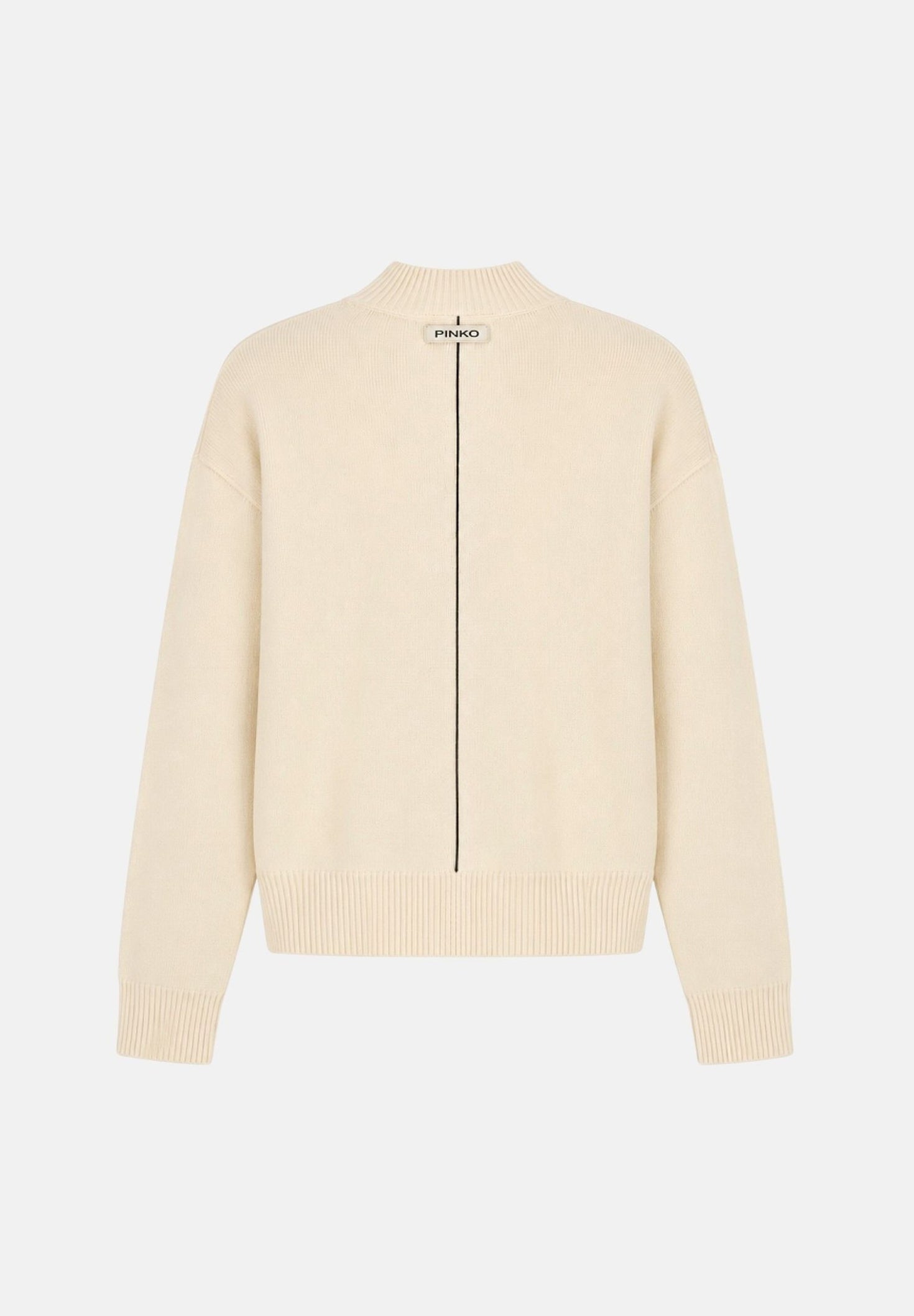 PINKO Maglia SPARTA SWEATER rugiada gelata-beige da donna con lavorazione essenziale 107205A3G1 C15 PINKO