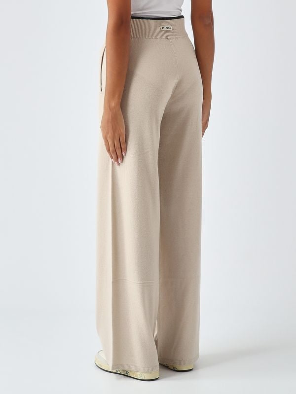 Pantalone donna Siviglia in lana e cachemire 107208A3G1 I20 PINKO