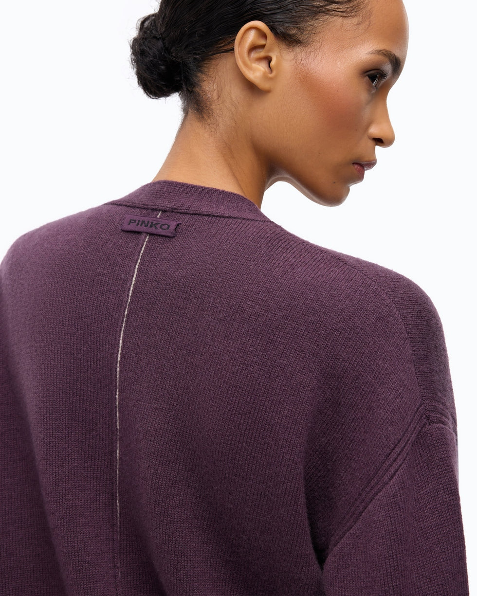 Cardigan in lana e cashmere vienna 107212A3G1 W63 PINKO