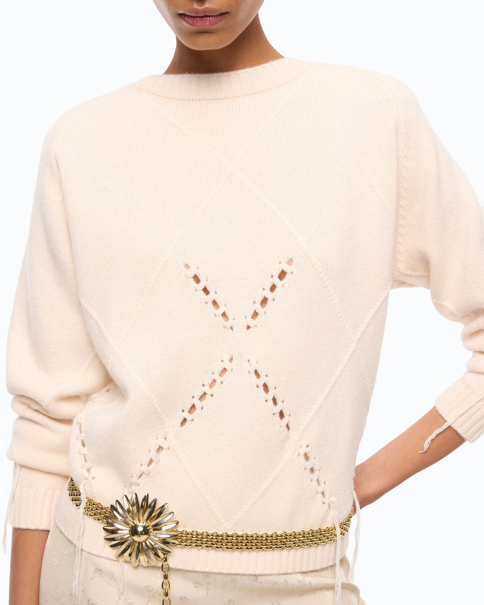 PINKO Maglione in lana e cashmere con maxi rombi 107377A3JE C15 PINKO