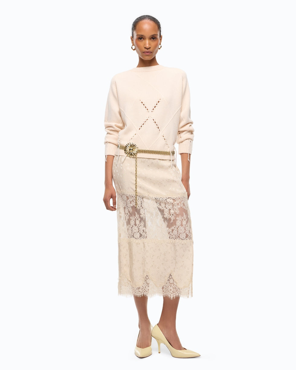 PINKO Maglione in lana e cashmere con maxi rombi 107377A3JE C15 PINKO