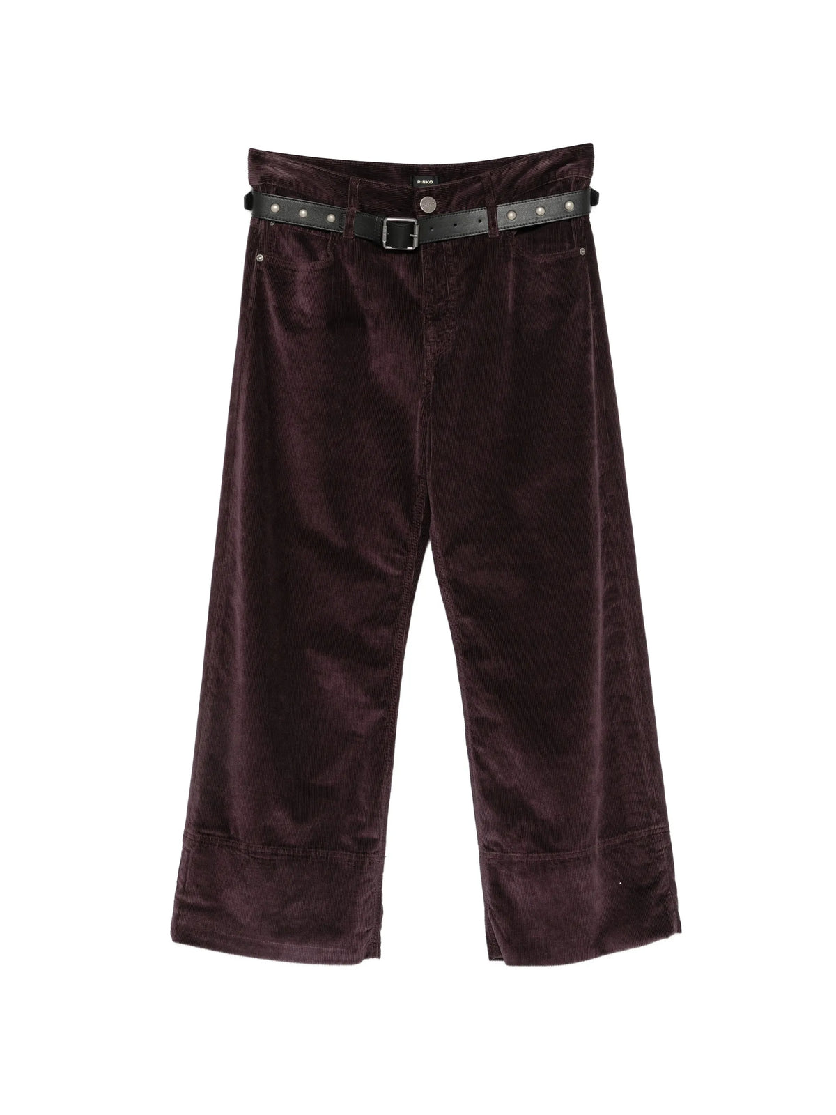 Pantalone Cropped in velluto con cintura cyntia 107418A3HF RR7 PINKO