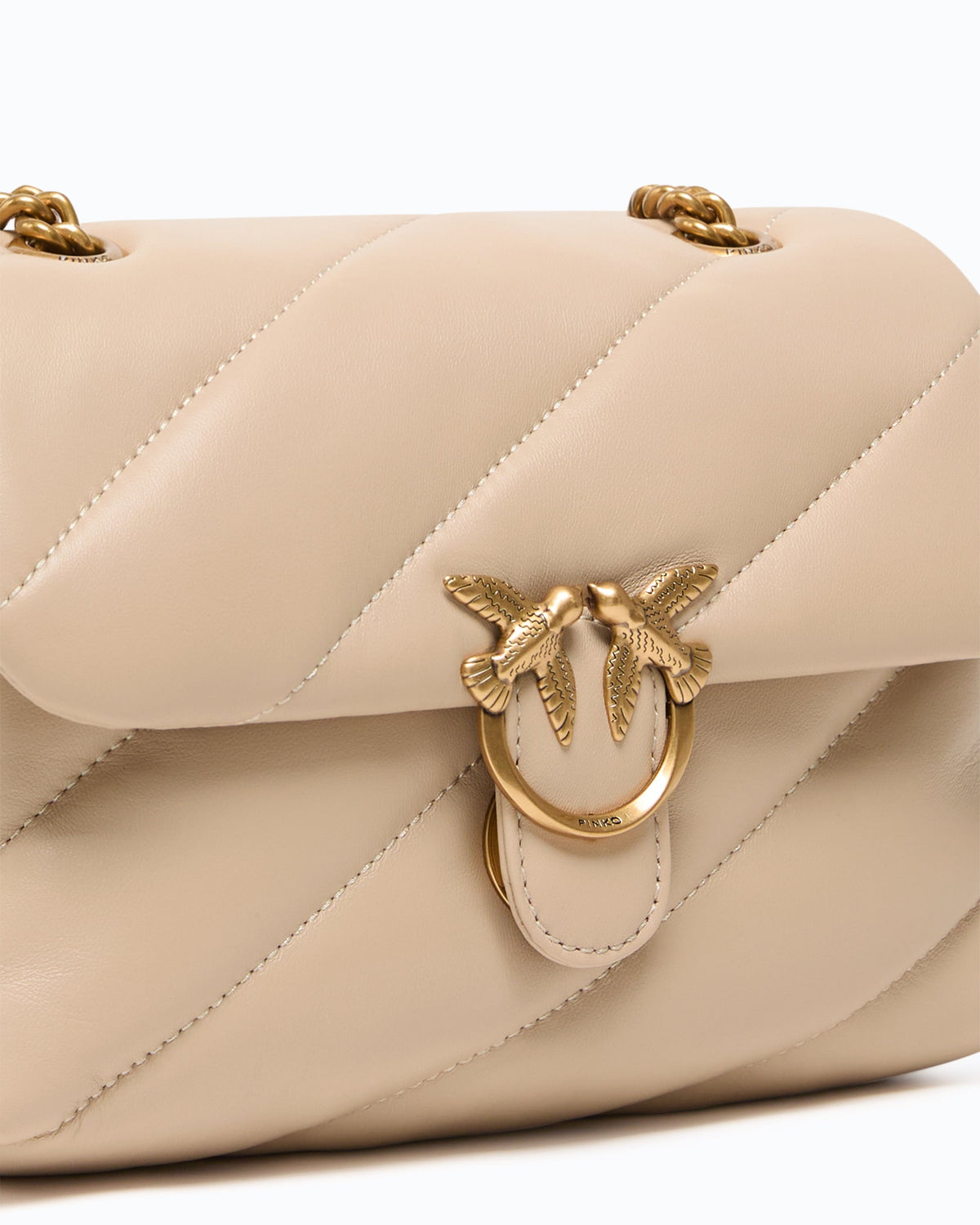 Borsa piccola a tracolla Love Bag Puff Maxi Quilt New Buckle 107617A0F2 C50Q PINKO