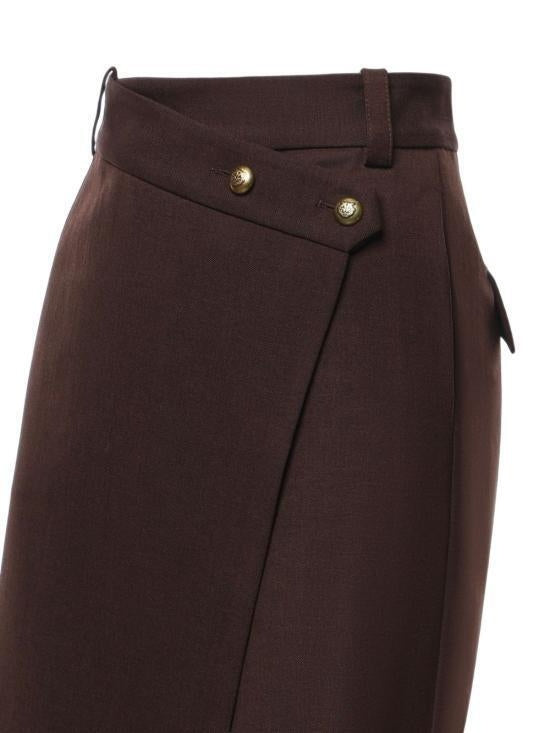 PINKO Gonna longuette in misto lana marzemino 107713A3MS M04 PINKO