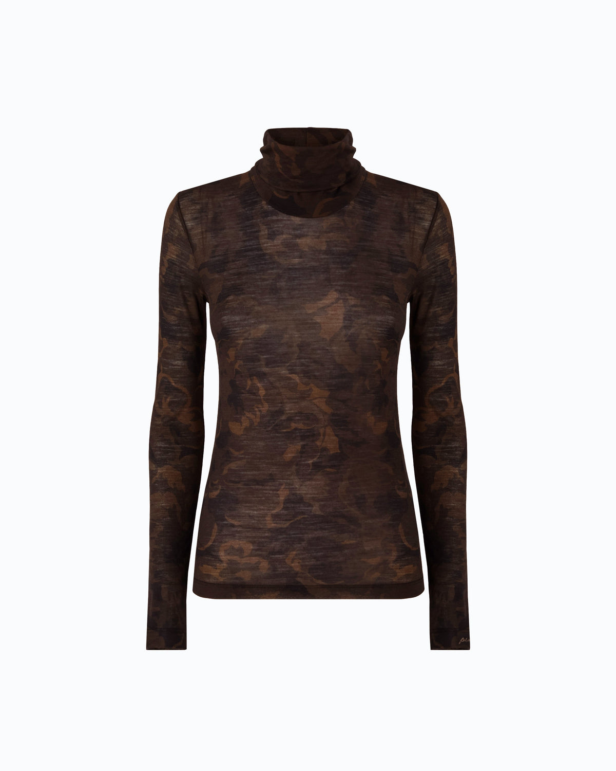 Dolcevita con stampa camouflage floreale brendola 107735A3MT SD3 PINKO