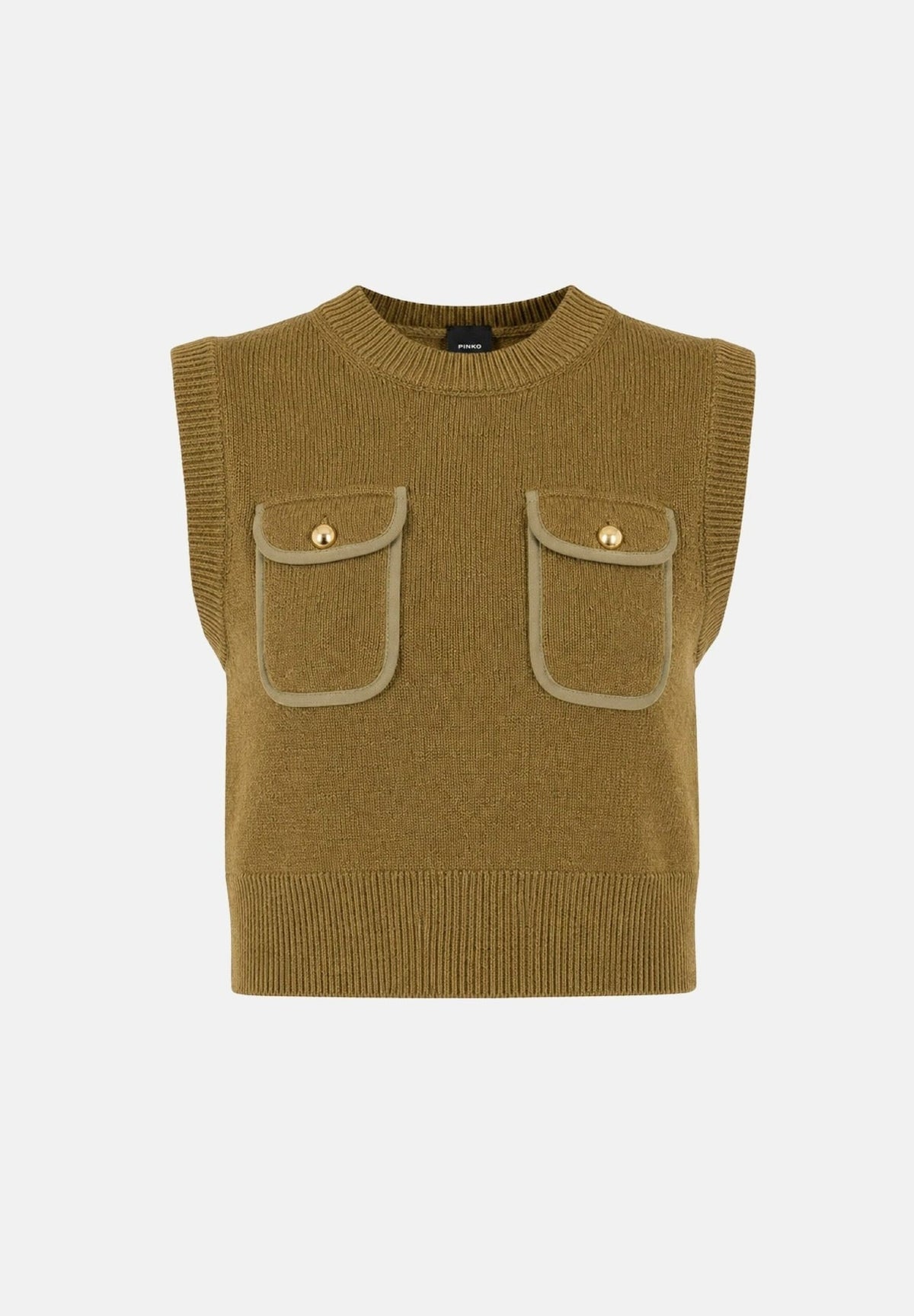 Gilet in cotone belato 107799A3OH V63 PINKO