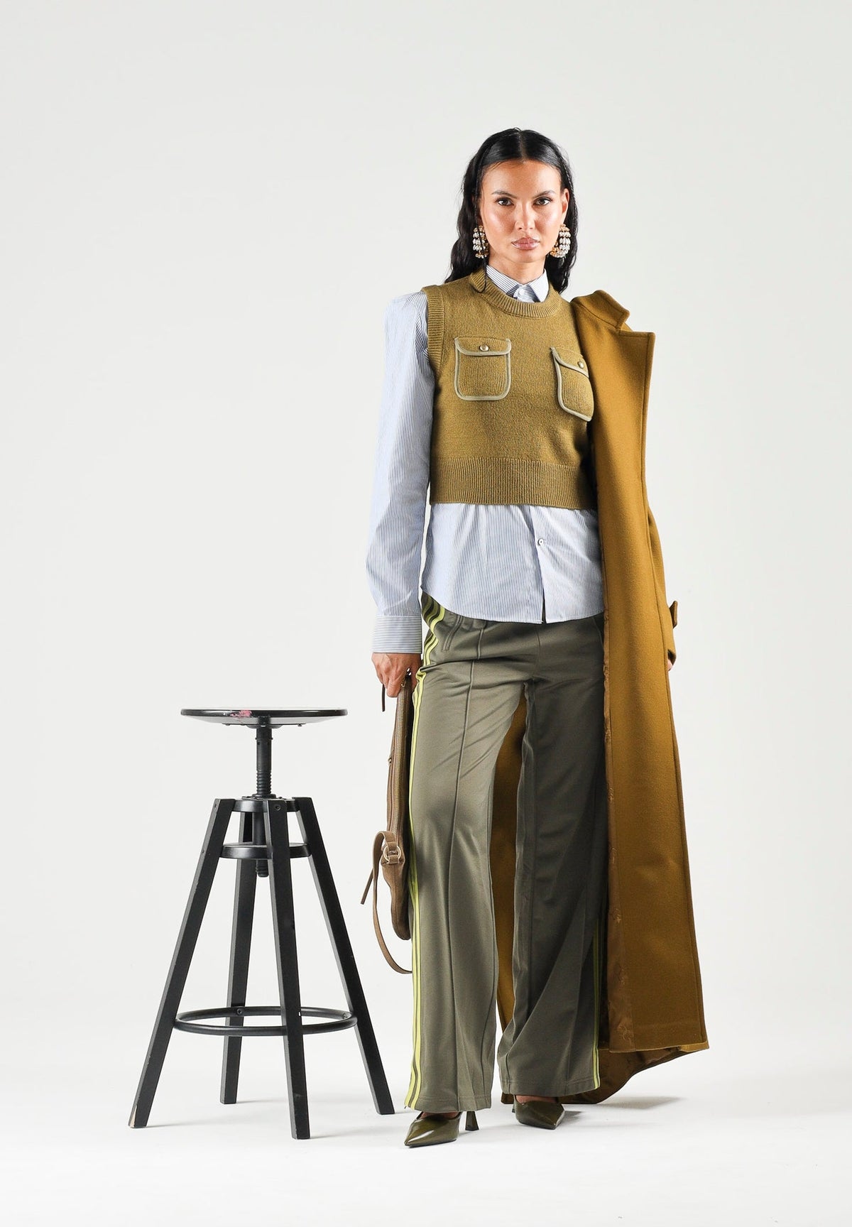 Gilet in cotone belato 107799A3OH V63 PINKO