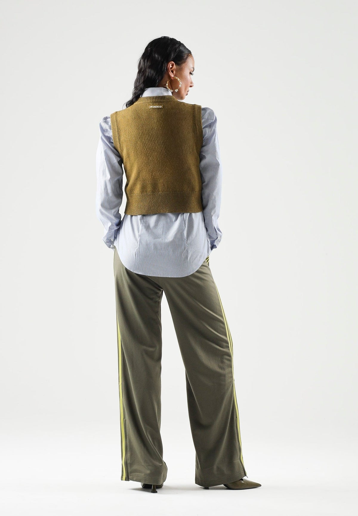 Gilet in cotone belato 107799A3OH V63 PINKO
