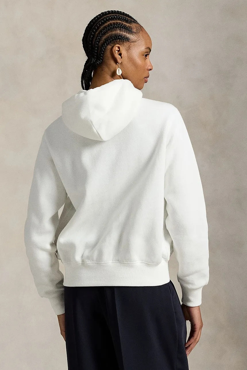 Felpa con cerniera e cappuccio in cotone da donna<BR/> 211971699 001 RALPH LAUREN