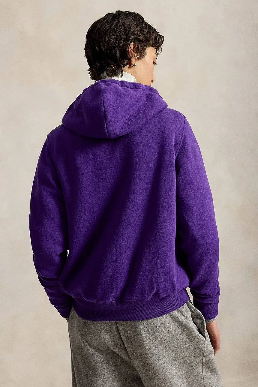 Felpa con cerniera e cappuccio in cotone da donna<BR/> 211971699 505 RALPH LAUREN