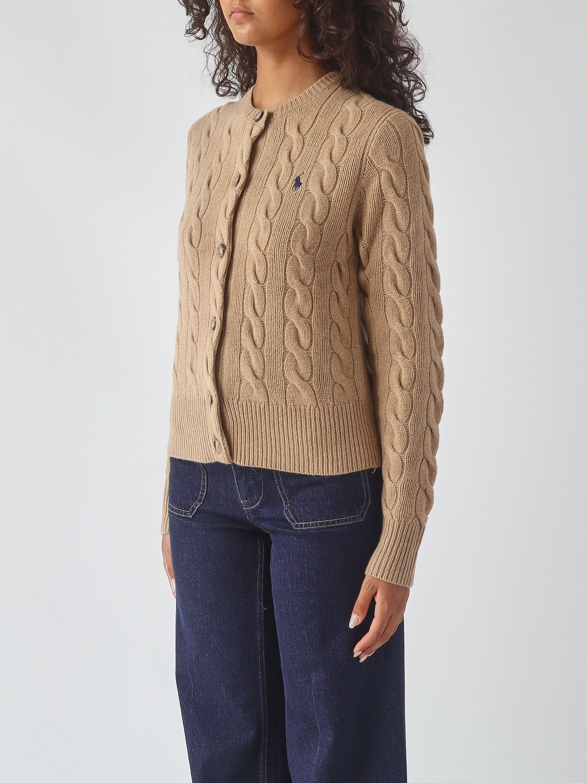 Cardigan donna in lana e cachemire 211972104 001 RALPH LAUREN