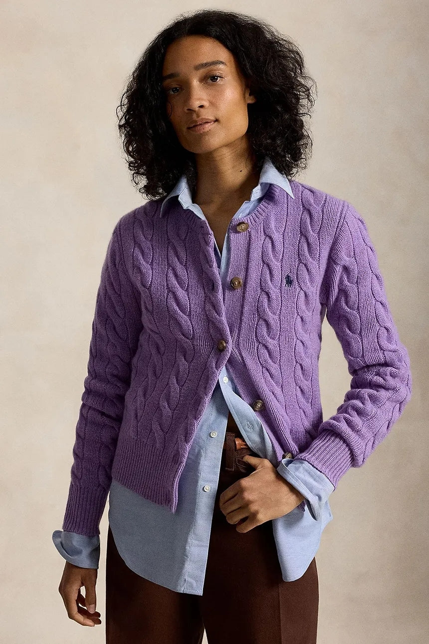Cardigan donna in lana e cachemire 211972104 505 RALPH LAUREN