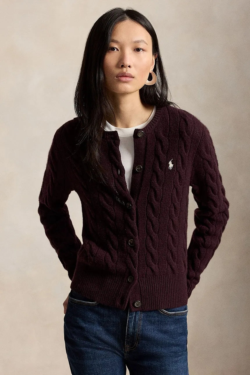 Cardigan donna in lana e cachemire 211972104 506 RALPH LAUREN