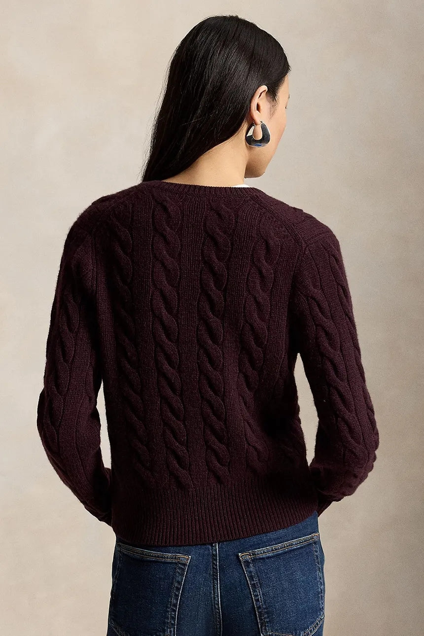 Cardigan donna in lana e cachemire 211972104 506 RALPH LAUREN