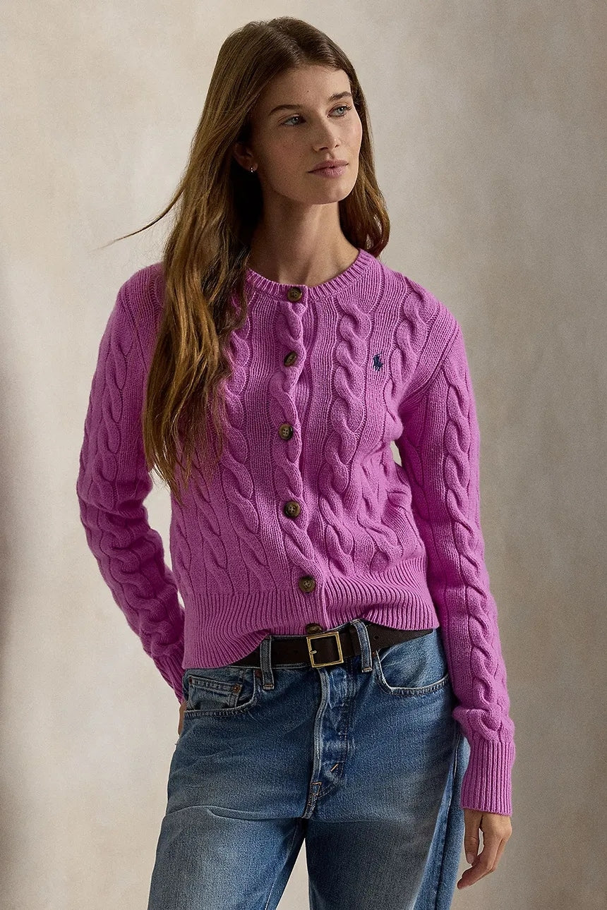 Cardigan donna in lana e cachemire 211972104 510 RALPH LAUREN