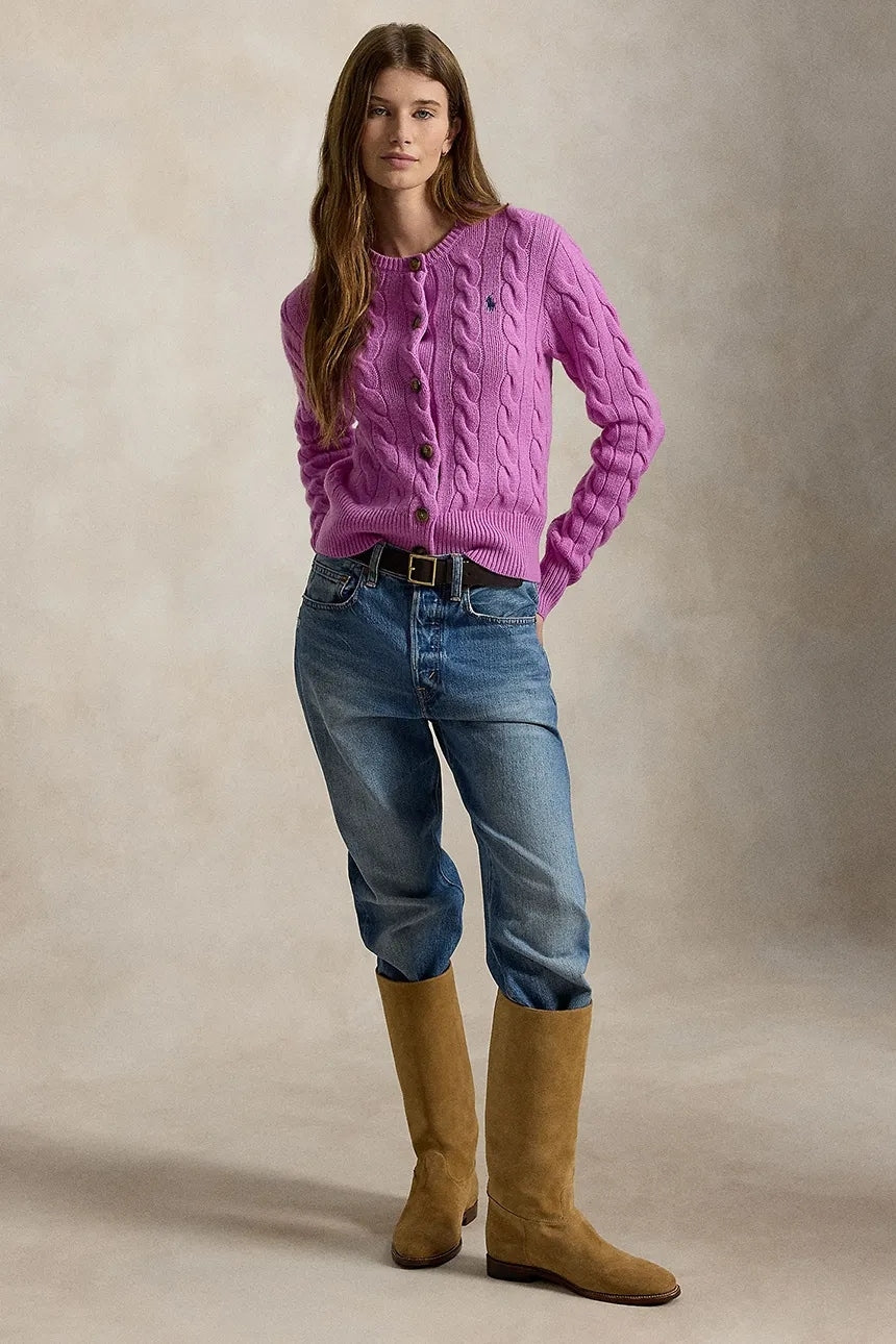 Cardigan donna in lana e cachemire 211972104 510 RALPH LAUREN