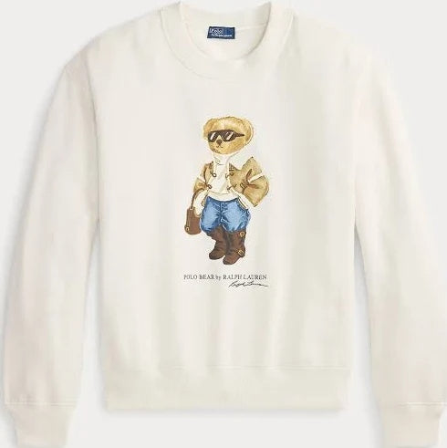 Felpa da donna con cotone Polo Bear<BR/> 211B23856 001 RALPH LAUREN