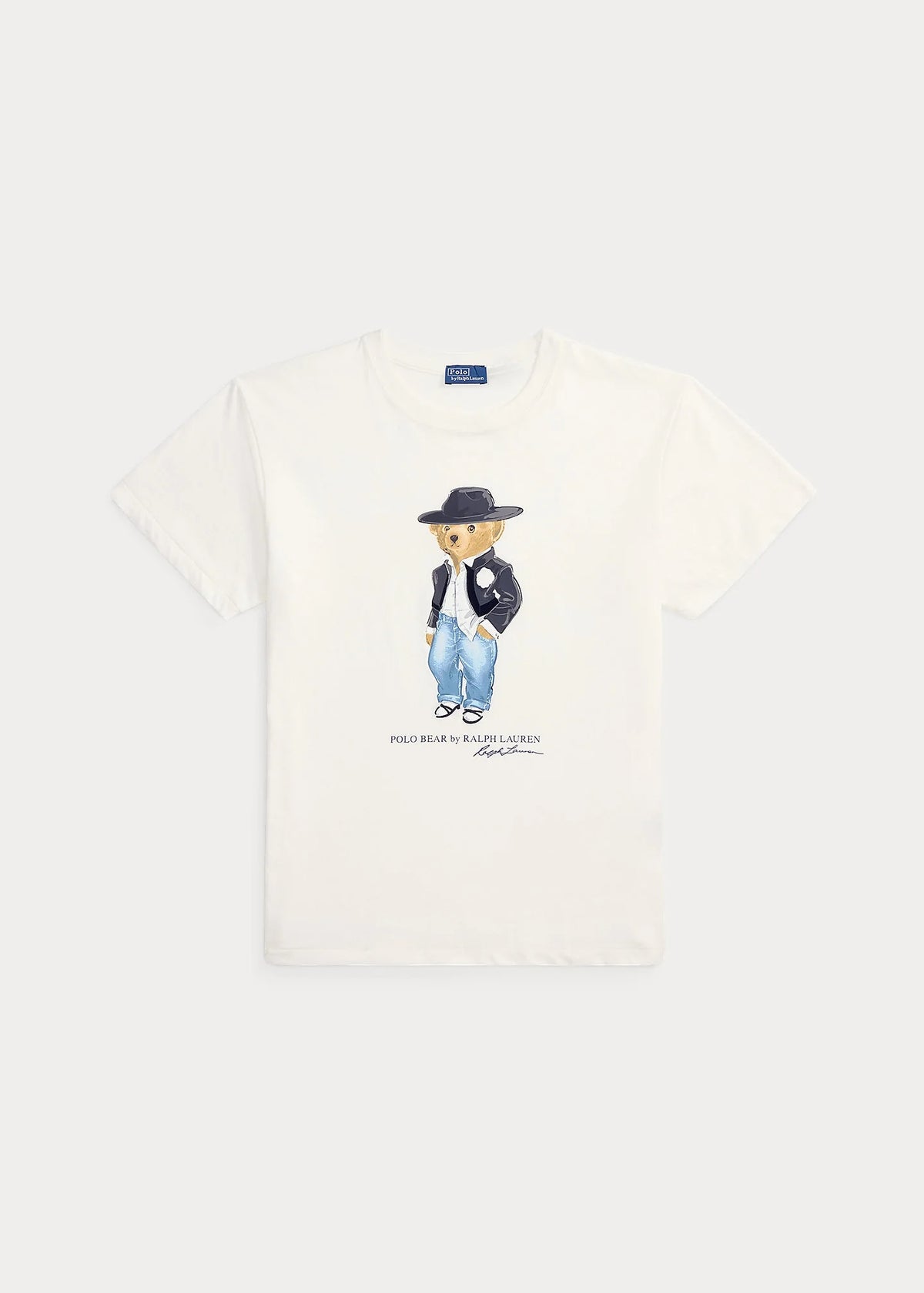 Maglietta in jersey di cotone con orsetto polo per le vacanze 211B23858 001 RALPH LAUREN