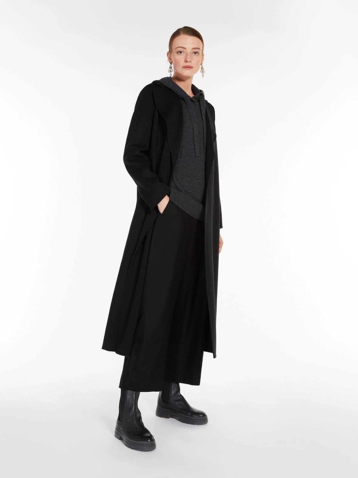 'S MAX MARA Cappotto a vestaglia in drap di lana POLDO 013 S MAX MARA