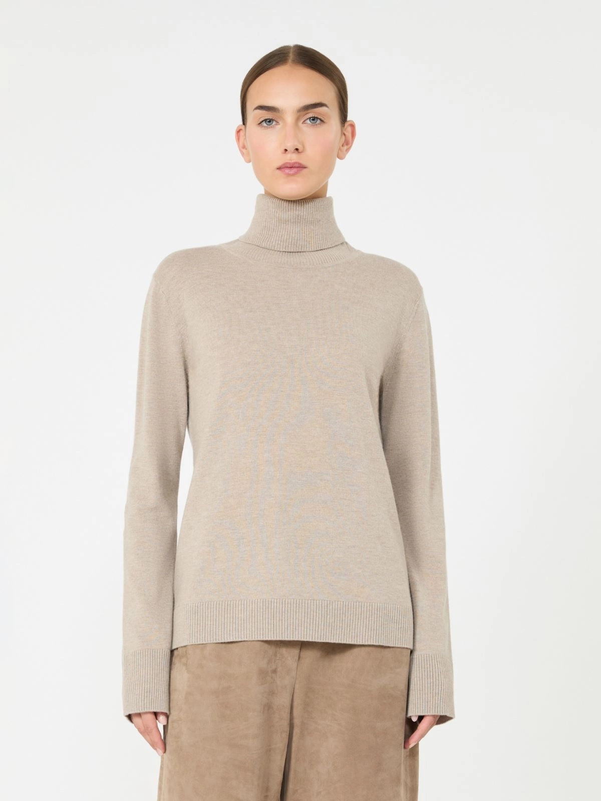 'S MAX MARA<BR/>Dolcevita in lana con toppe logate SMMALLEGRA 002 S MAX MARA